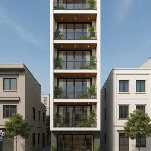 cho thuê nhà 6 tầng mới hoàn thiện phố âu cơ, tây hồ 9 phòng studio full nội thất