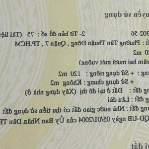 bán đất khu nam long, trần trọng cung, tân thuận đông, q7, 5x24 giá 14ty500