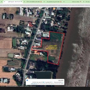 bán 1ha_có 2400m2 thổ cư, mặt tiền giáp sông 180m, đường kiến vàng_kcn long phụng_cần giuộc_24 tỷ