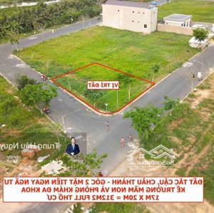 đất góc 2 mặt tiền cực đẹp tại kdc chợ tắc cậu. lộ 16m, gần phòng khám đa khoa, 18x20m, full thổ cu