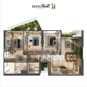 bán cc đẹp tại sol forest ecopark, 5,8 tỷ, 99m2, 3pn, 2wc, nhiều tiện ích chỉ với