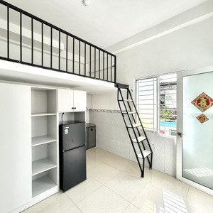 phòng gác mới xây sát chợ bình tây quận 5 đầy đủ nội thất có ban công - bãi xe rộng - chuẩn pccc