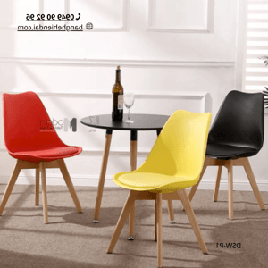 Ghế ăn Lưng Nhựa Nệm Bọc PVC 4 Chân Gỗ Giá Rẻ DSW-P1 ở HCM