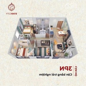 Bán Căn Hộ 3pn - The Kyoto Giá Tốt Tại Vinhomes Star City, 3,3 Tỷ, 77 M2, Thanh Hóa