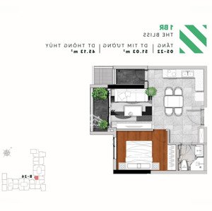 căn 1pn góc 51m2 urban green view landmmark 81 . bao thuế phí / giá tốt. lh em nhâm check căn