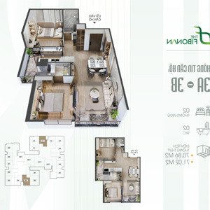 Bán Căn Hộ 2pn 73m Chung Cư The Fibonan Tặng Gói Nội Thất 90tr, Ck 4% Gtch.lh E Thanh
