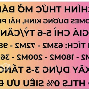 book xem vin dương kinh hải phòng giá dự kiến cđt 5 - 6 tỷ 63 m², 72 m² 98 m², 120 m², 180 m².