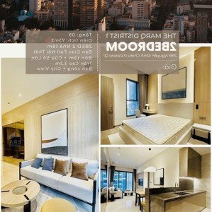 bán giá cực tổt, cao cấp 2pn marq trung tâm quận 1, bàn giao đầy đủ nội thất mới, ưu đãi trả chậm