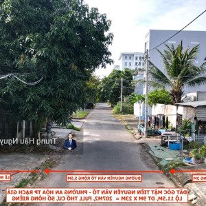 đất góc mtđ nguyễn văn tố, kế quảng trường trần quang khải, lộ 11.5m, 9x23m, full thổ cư, sổ hồng