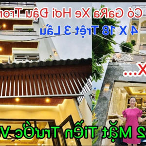Lên Sóng Nhà đẹp Rẻ 2 Mặt Tiền Trước Sau Xe Hơi Ngủ Trong Nhà Có Diện Tích Khủng 4 X 18 Trệt 3lầu