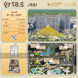 độc Quyền Căn 1 Ngủ Cộng đẹp Nhất Tòa C2 - Trục 18 - Tầng Trung - View Bể Bơi