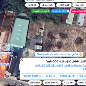 bán đất nền 500,8m² mặt tiền đx142 tp. thủ dầu một giá 6 tỷ 500 triệu