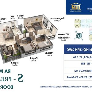 cần bán căn hộ 3pn2vs tòa sp sky oasis dt 84m2, giá tốt 5,65 tỷ tại ecopark hưng yên lh 