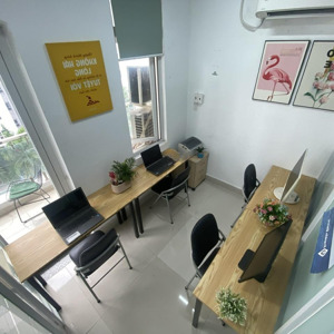 văn phòng 3,6 triệu sát ban công cho 3 người - miễn phí đặt cọc thuê linh hoạt