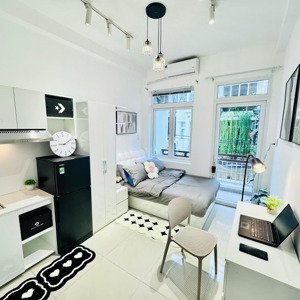 cho thuê căn hộ studio/ ban công thoáng mát/ 35m2/ full nội thất/ an ninh
