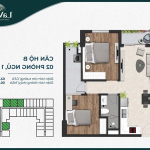 cho thuê căn hộ new lavida, 62,1m2, 2pn, 2wc, đường đt 743c dĩ an, 5,5 triệu/tháng