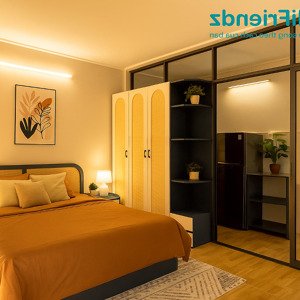 căn hộ studio 1 phòng ngủ đa dạng cực xinh nằm ngay khu sân bay hồng hà giao bạch đằng