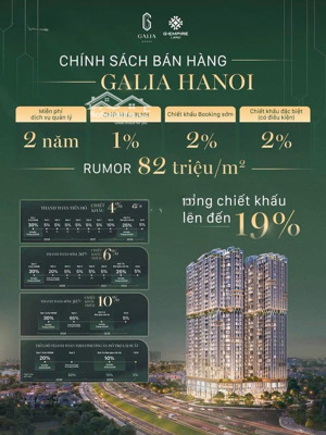 bán căn hộ 3 phòng ngủ 68m2 galia yên sở chiết khấu 20% giá chỉ còn 4,5 tỷ, 