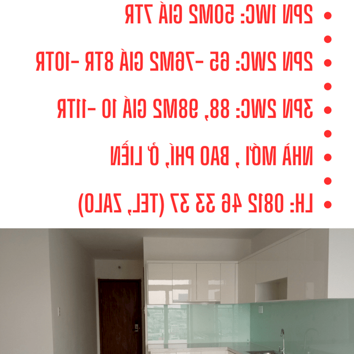 Hình ảnh Cho thuê căn hộ Lý Chiêu Hoàng, 2PN chỉ 7tr, 3PN-10tr nhà mới bao phí quản lý 0