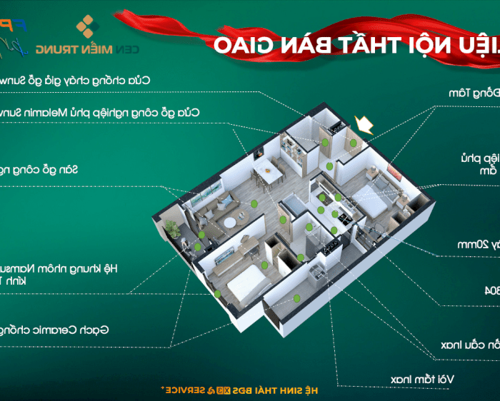 Hình ảnh Sở hữu căn hộ 2 phòng ngủ 68 > 75m2 FPT Plaza 2. Bàn giao ở ngay trong tháng 6. Thanh toán 570tr nhận nhà ở ngay 3