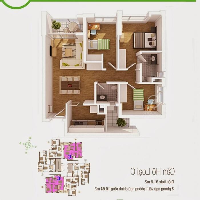 Hình ảnh Rẻ nhất thị trường - Bán căn hộ 92m2 chung cư Rừng cọ Ecopark - Tầng trung 0