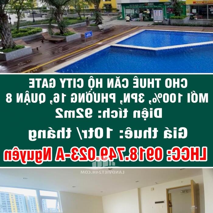 Hình ảnh CHÍNH CHỦ CHO THUÊ CĂN HỘ CITY GATE MỚI 100%, 3PN, PHƯỜNG 16, QUẬN 8 0