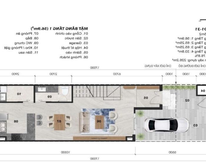 Hình ảnh Bán nhà phố 4 tầng, 5x17, dt sàn 226m, khu dân cư đồng bộ, phú mỹ estates 0