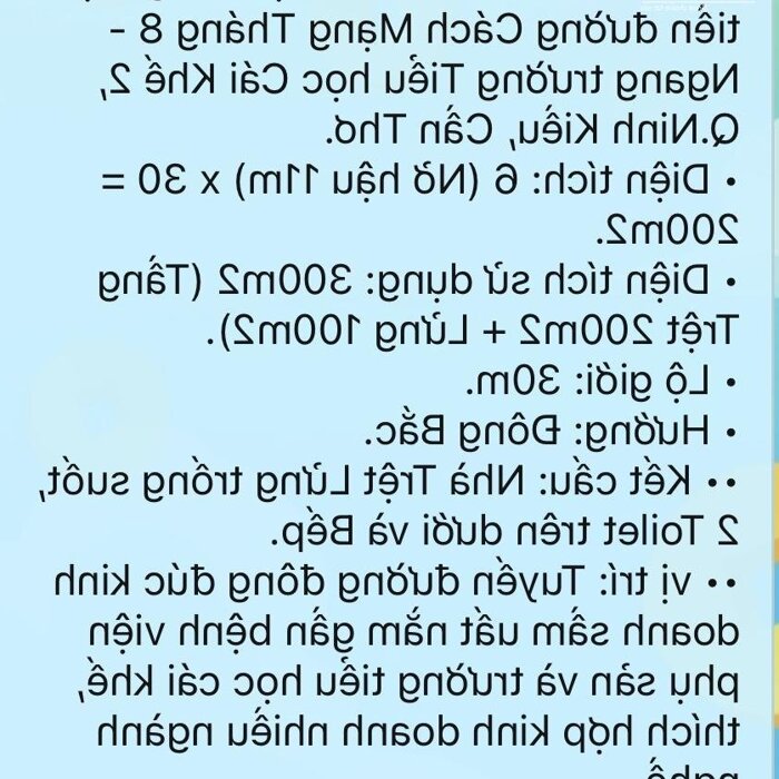 Hình ảnh Cho Thuê Nhà Trệt Lửng Mặt tiền đường Cách Mạng Tháng 8 - Ngang trường Tiểu học Cái Khế 2, Q.Ninh Kiều, Cần Thơ 0