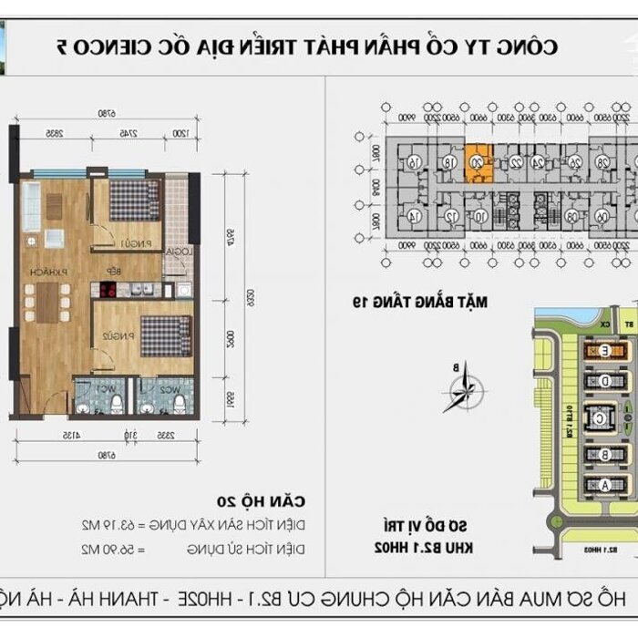 Hình ảnh Chính chủ gửi bán căn hộ 2 ngủ tầng cao, full nội thất mới tại KDT Thanh Hà Cienco 5 1