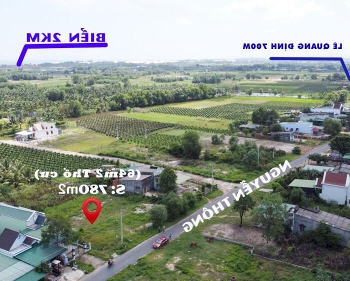 Hình ảnh 13.08x58(791.8m2) Nguyễn Thông Tân Bình LaGi Gần Biển Giá 210tr/m Ngang 1