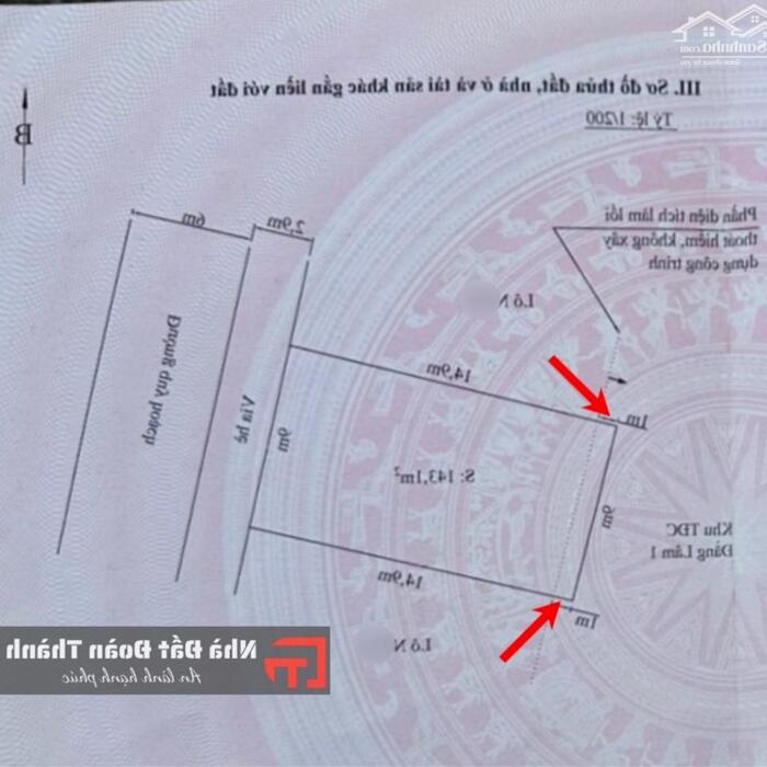 Hình ảnh 143,1m2 ngang 9m đất phân lô biệt thự tại phố Ngô Hùng, Thành Tô, Hải An 0