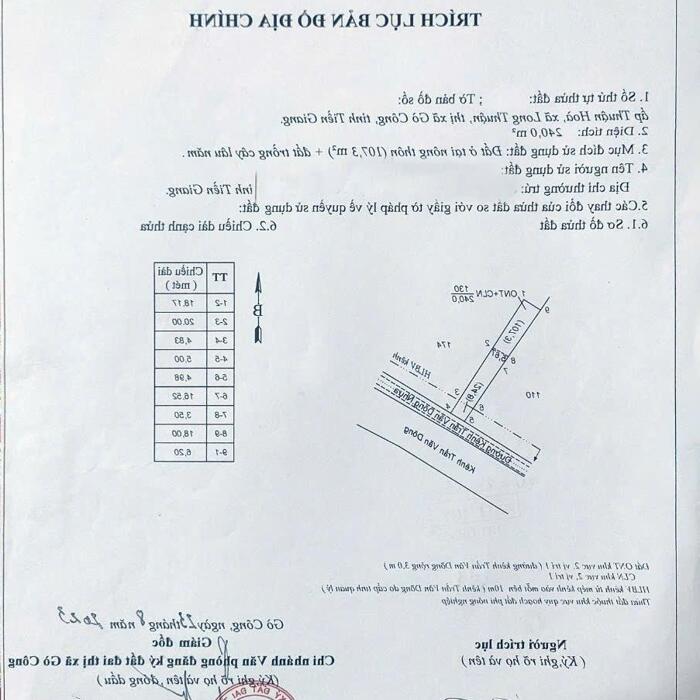 Hình ảnh Đất mặt tiền nhựa kênh Trần Văn Dõng, P. Long Thuận, TP Gò Công, Tiền Giang 3