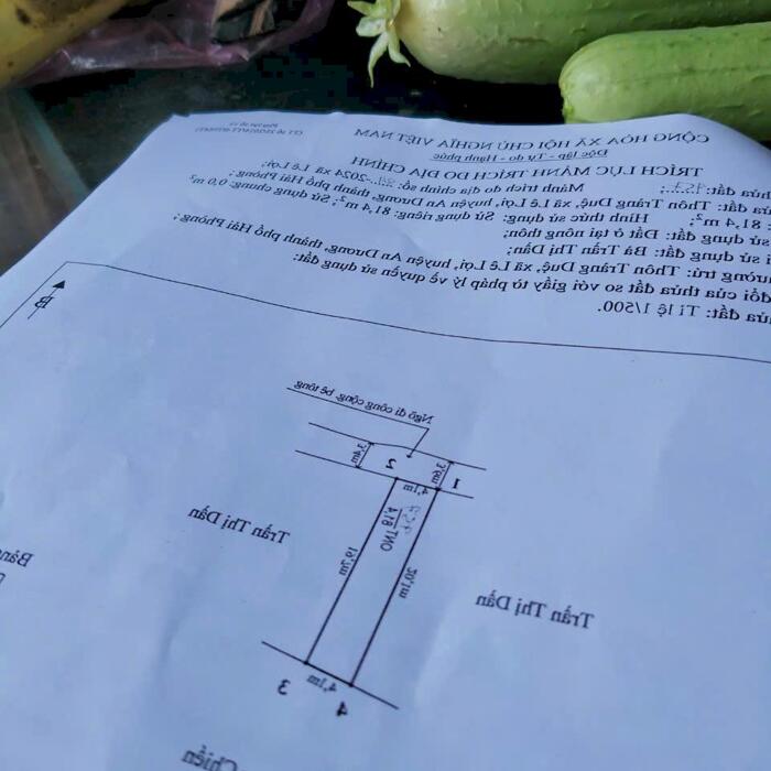 Hình ảnh Bán đất Tràng Duệ, Lê Lợi, Ngõ 4m thông. 81,4m2. Giá 1,25 tỷ 0