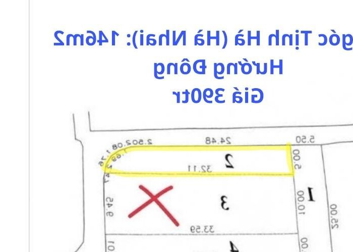 Hình ảnh Đất Tịnh Hà lô góc giá rẻ bất ngờ cho vợ chồng trẻ an cư, chỉ 390tr. 1