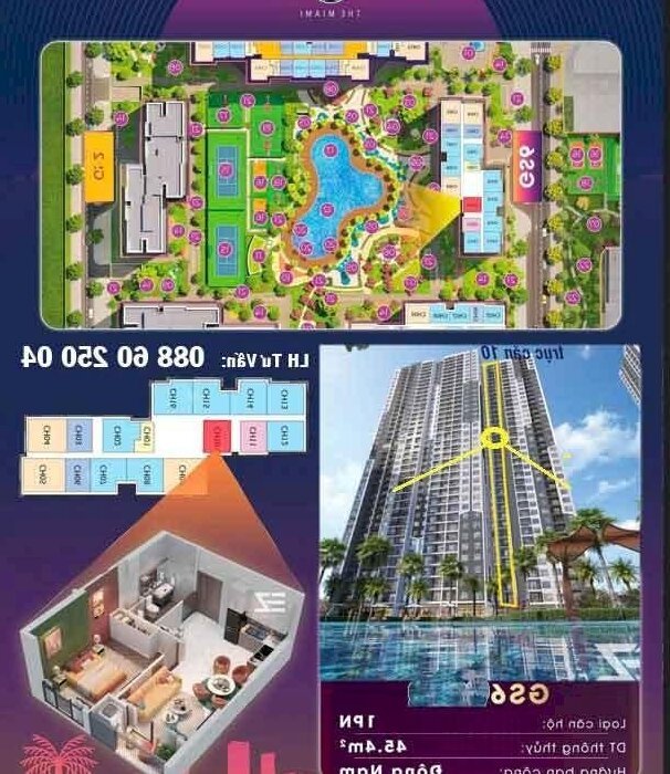 Hình ảnh Bán Căn Hộ cao cấp 1PN DT 50m², tòa GS6 ở khu đại đô thị Vinhomes Smart City - Tây Mỗ 5