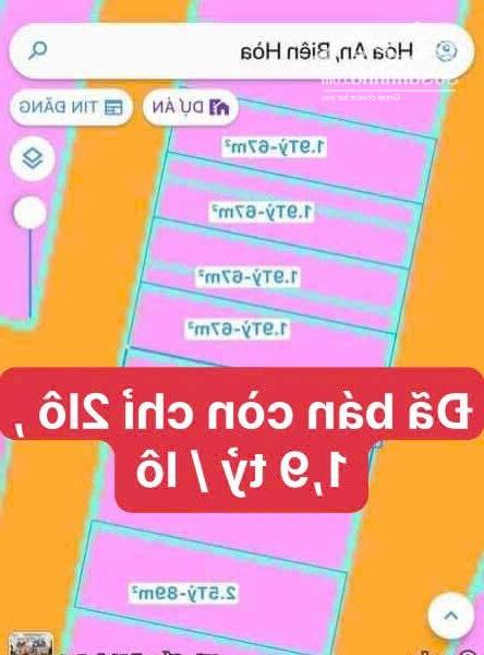 Hình ảnh BánLô Đất 67,5m2 vị trí ngay sát đường Hoàng Minh Chánh,p.Hoá An,Biên Hoà giá chỉ 1,9 tỷ 0