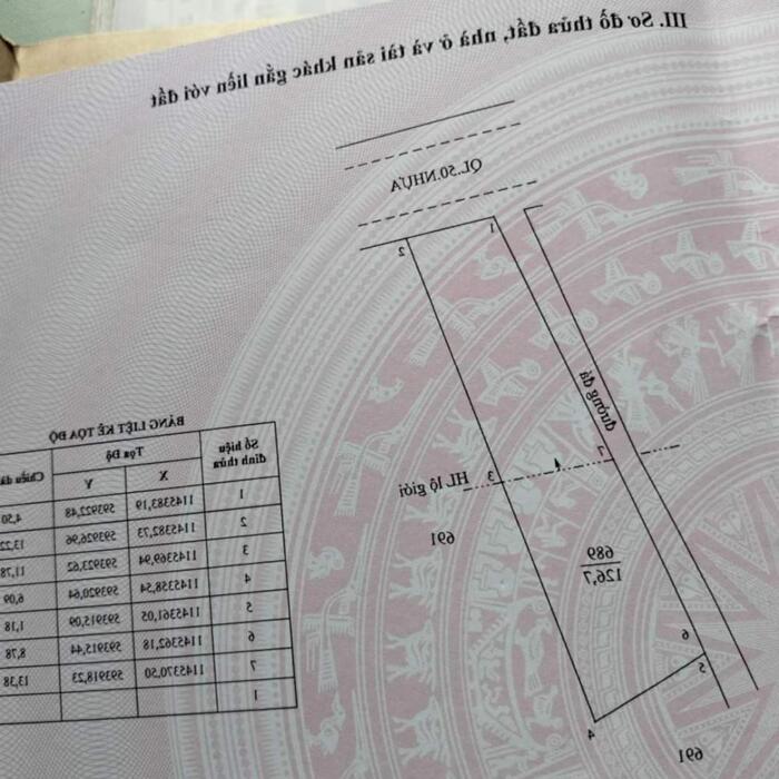 Hình ảnh Đất Mặt Tiền QL50 - Thạnh Trị - Gò Công Tây. Thuận tiện kinh Doanh khu vực đông đúc 5