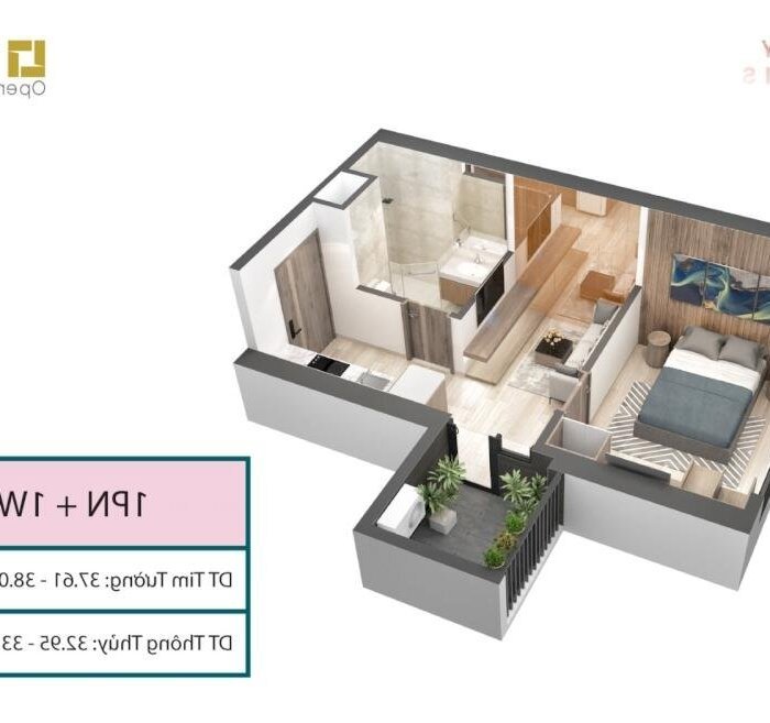 Hình ảnh Bán căn hộ Studio , 34m2 sử dụng - View Biệt Thự Đảo - Chung cư Skyoasis KĐT Ecopark 0