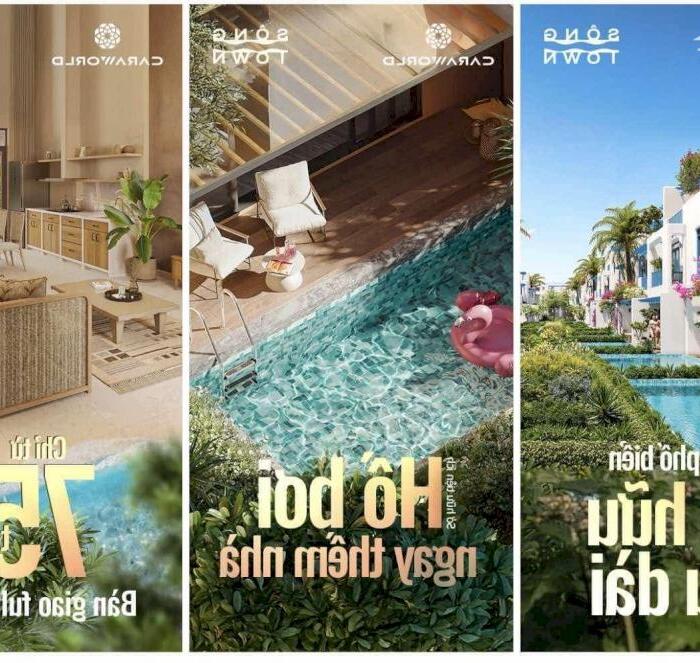 Hình ảnh Nhà phố biển 3tầng 3PN hồ bơi riêng CaraWorld Cam Ranh, đô thị 800ha,có sân golf, Casino, du thuyền 1