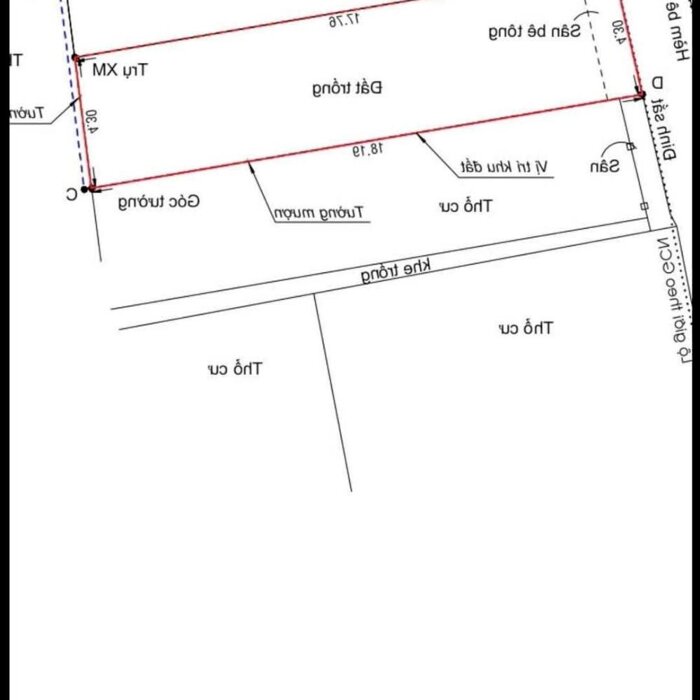 Hình ảnh 2 lô thổ cư 2/Tân Thới Hiệp 6-Q12.Dt 4,3x18~77m2~3,3ty/1 lô 2