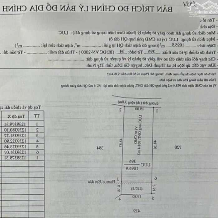 Hình ảnh Đất thổ cư ấp Rộc B-Thạnh Đức-Gò Dầu-Tây Ninh.Dt 19,5x57~1096m2~3,3ty 6