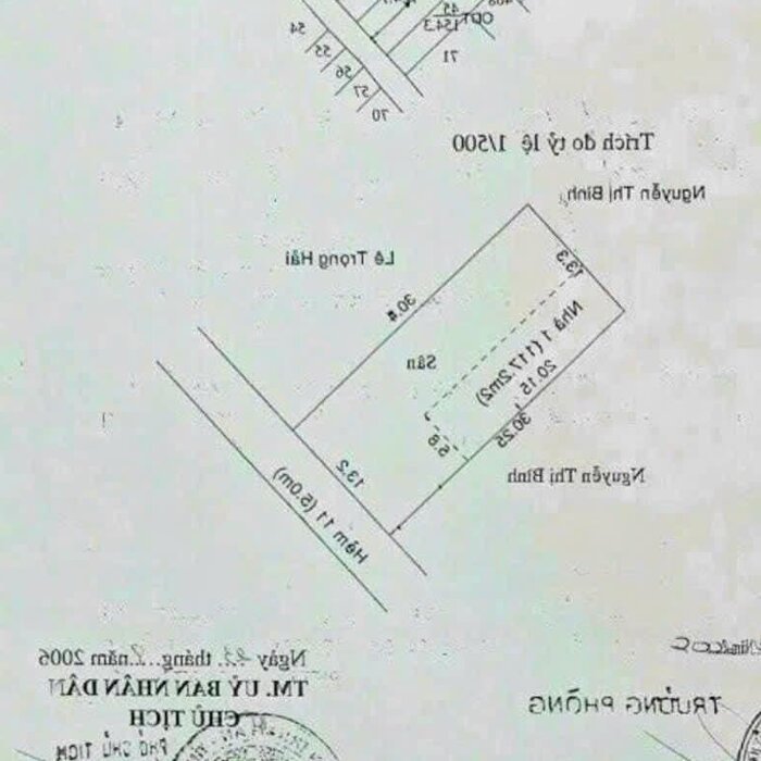 Hình ảnh Nhà cấp bốn + dãy trọ 10 phòng. Lái Thiêu.Tp.Thuận An Bình Dương. Tổng diện tích : 401m² ODT 160m² (13.2 x 30) 6