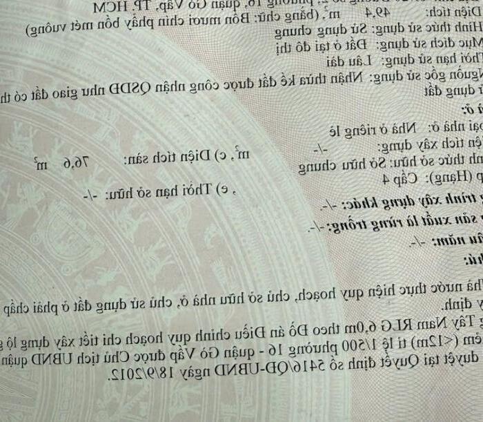 Hình ảnh Bán nhà hẻm thông 4m đường số 2, phường 16, Gò Vấp 1