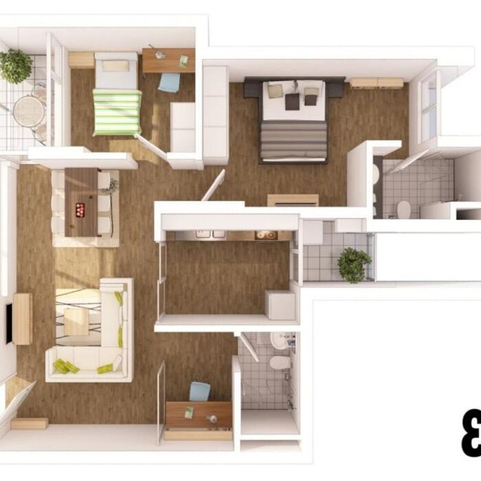 Hình ảnh Bán căn hộ 83m2 , 2 ngủ 2 vệ sinh - chung cư Rừng cọ Ecopark - Giá 3 tỷ 150 triệu 0