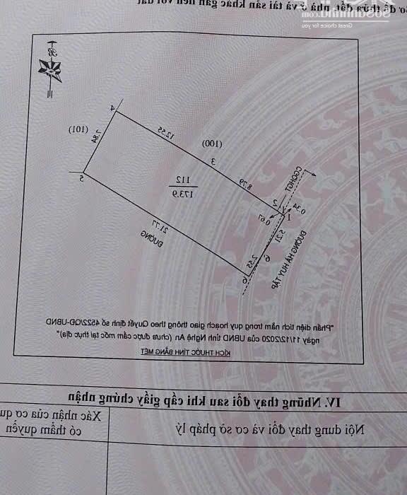 Hình ảnh Bán lô Góc 174m2 có ốt kinh doanh mặt đường Hà Huy Tập, TP Vinh 1