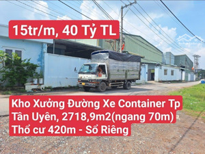 kho xưởng đường xe cont gần chợ tân phước khánh tp tân uyên bình dương