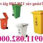 Bán thùng rác nhựa màu xanh giá rẻ, thùng rác 120l 240l 660l giá sỉ lẻ- lh 0911082000