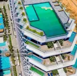 Bán căn sky villa 2 phòng ngủcó hồ bơi + sân vườn riêng (72m2) - giá bán 1,950 tỷ - full nội thất - tòa ruby
