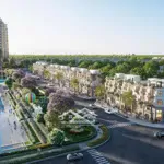 Căn shophouse vịnh đảo đẹp, ngay sát quảng trường chính, đối diện cổng biệt thự đảo